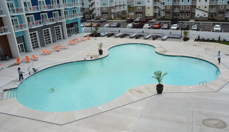 Bourbon vendor experience at Guns at the Beach pool deck